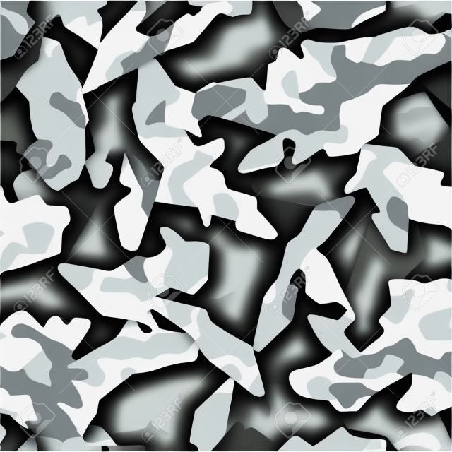 Vector camouflage pattern. Grey colors