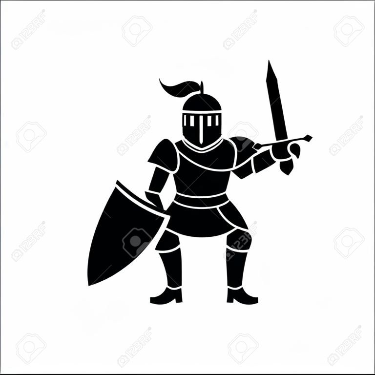 Knight icon vector set. armor illustration sign collection. protection symbol.