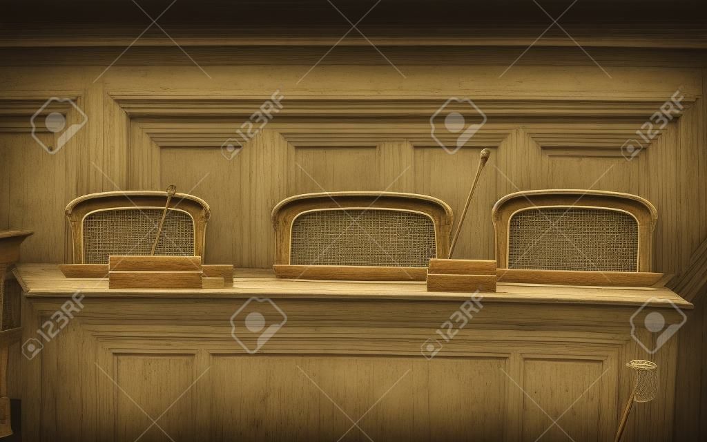 Üres vintage bíróság