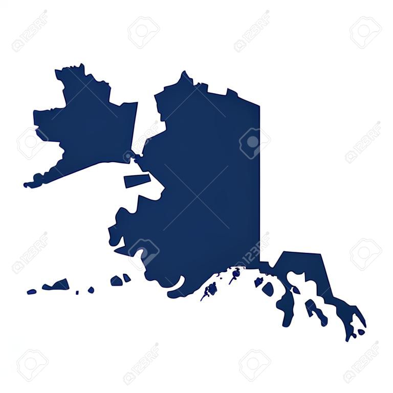 Alaska map icon. Vector illustration.