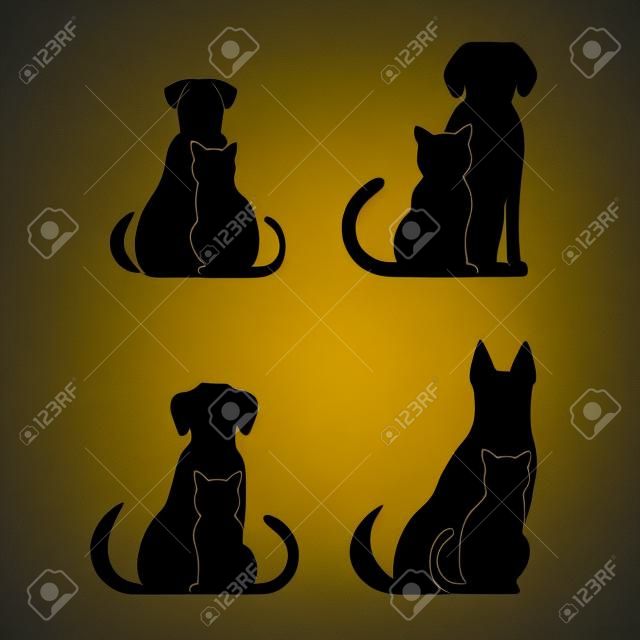 Evcil hayvan siluetleri, kedi köpek