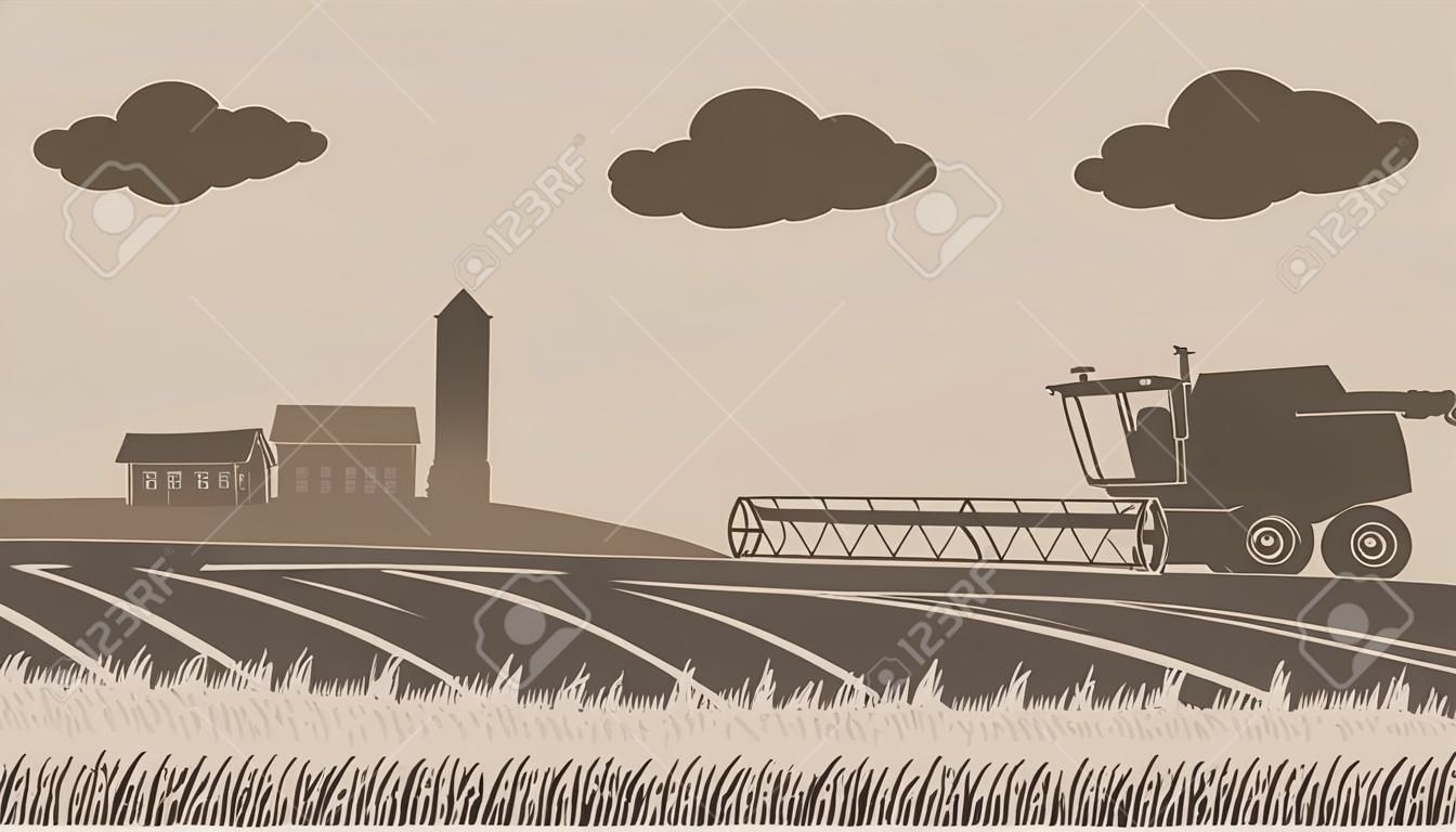 cleaning up grain-growing rural landscape