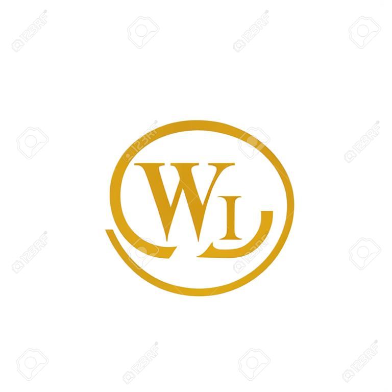 W H Initial Letter home Logo Design Element. logo Vector Template
