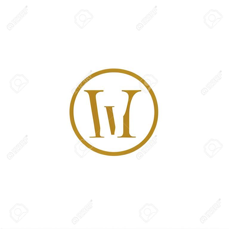 W H Initial Letter home Logo Design Element. logo Vector Template