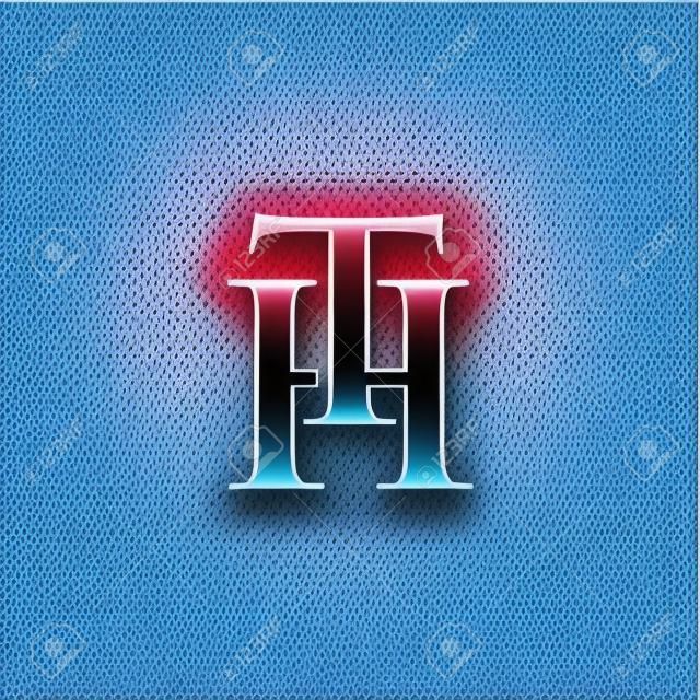 Element projektu Logo litery TH początkowe. logo wektor szablon