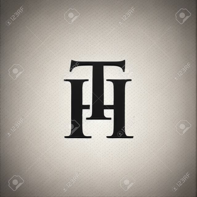 TH 初期文字ロゴデザイン要素ロゴ ベクトル テンプレート