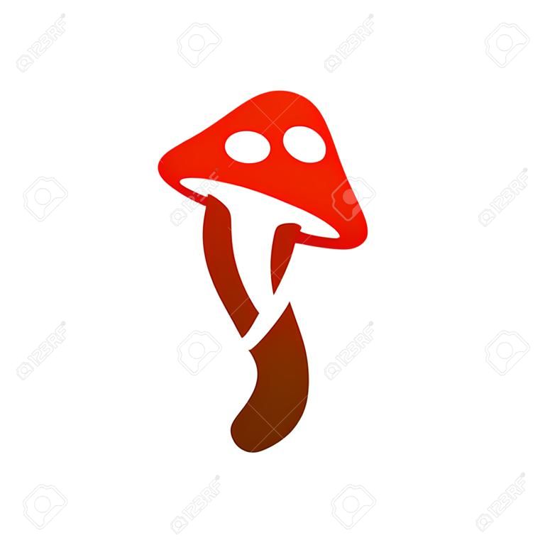 Letter y mushroom logo icon vector