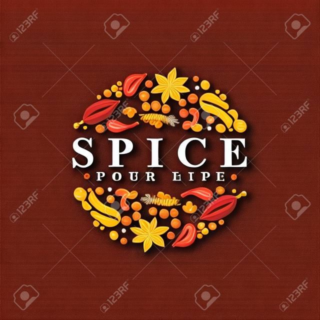 Modèle vectoriel Spice Logo Type