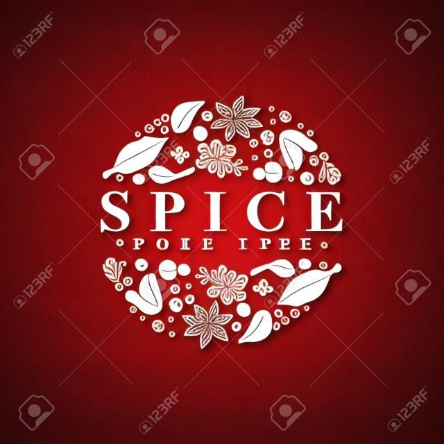 Modèle vectoriel Spice Logo Type