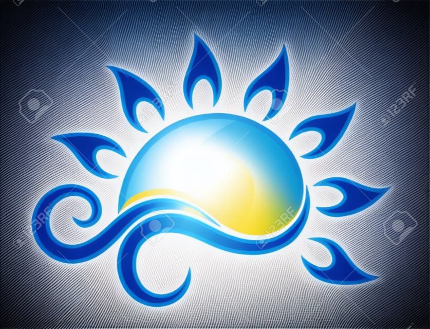 Logotipo de Sun con la onda azul.