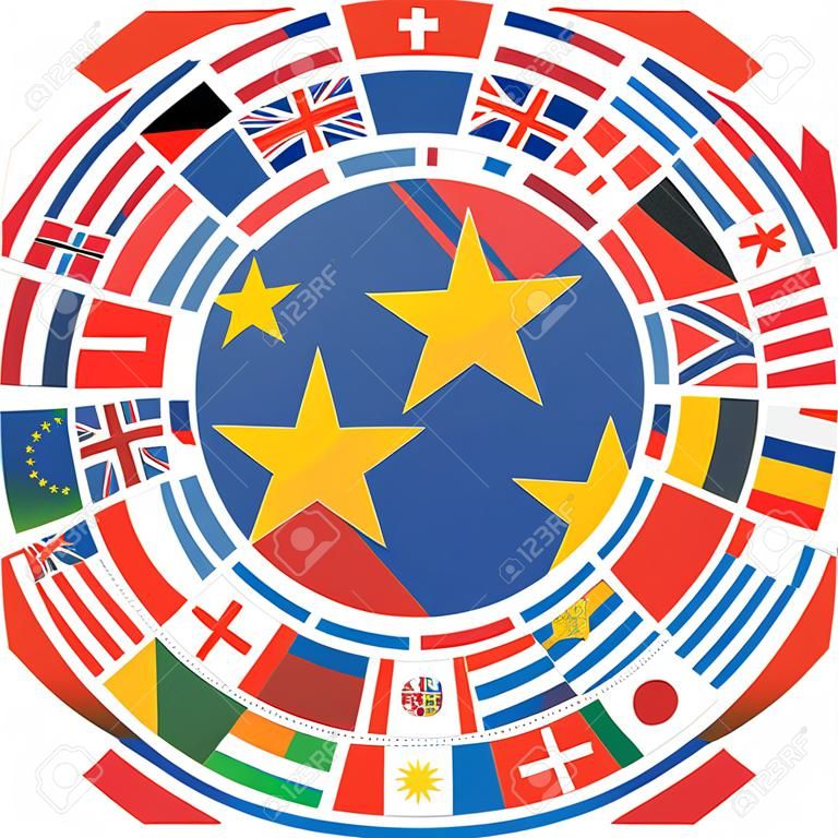 L'Europe unie arrière-plan. Vector illustration