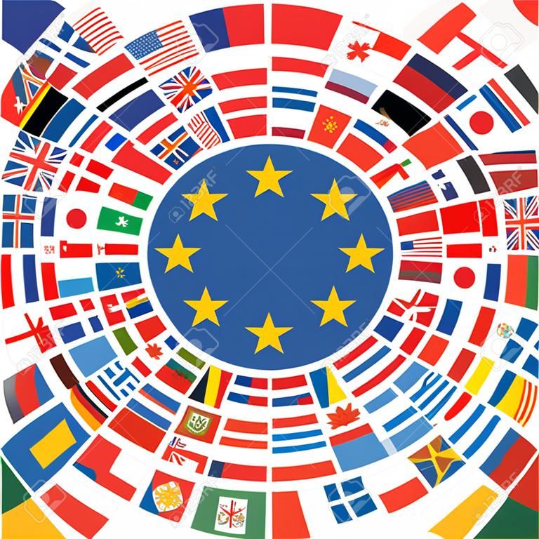 Europa unida de fondo. Ilustración vectorial