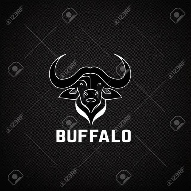 Stilisierte Silhouette eines Büffels. Künstlerische kreative Idee. Tiere Logo-Design-Vorlage. Vektor-Illustration.