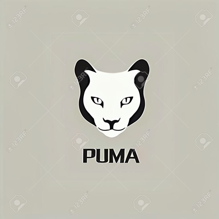Artistique puma silhouette vecteur. Idée stylisé sauvage animal icon.