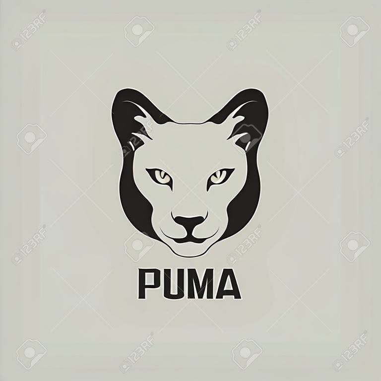 Artistique puma silhouette vecteur. Idée stylisé sauvage animal icon.