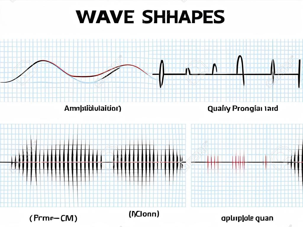 Hullám Shapes az amplitúdó és frekvencia-moduláció