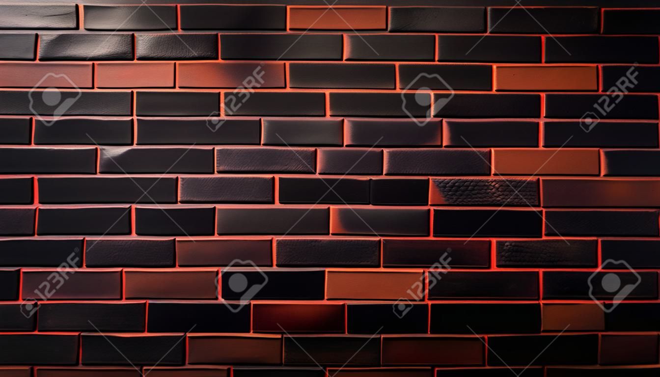 Black and red brick wall background. Can be used as wallpaper