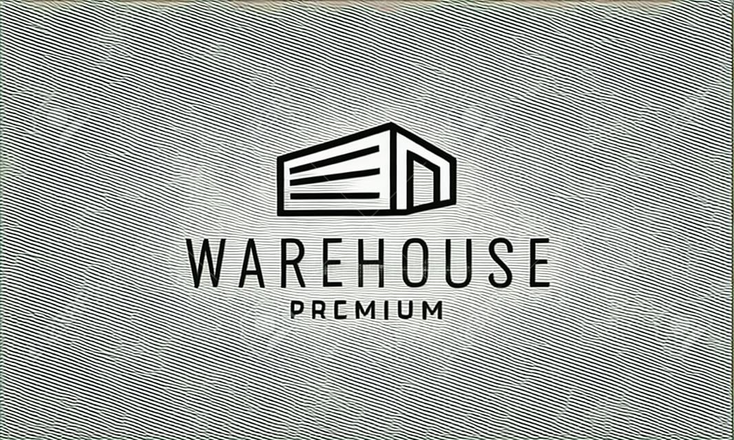 warehouse minimalist line art outline  logo vector icon illustration