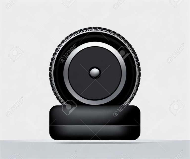 Car tire isolated on white background. Vector stock illustration.
