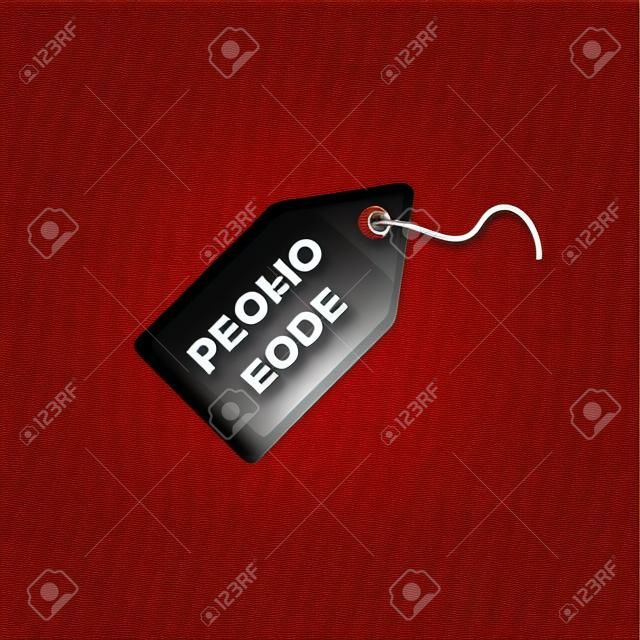 Red discount label sale price tag icon promo code icon