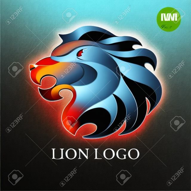 logotipo de la cabeza del león del vector para su diseño