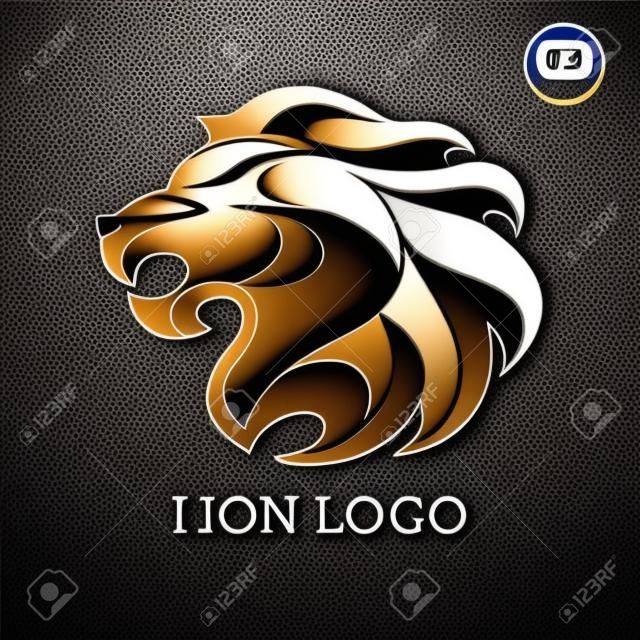 Вектор Лев голову логотип для вашего дизайна