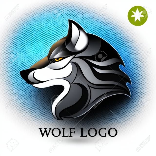Vector logo de cabeza de lobo para su diseño