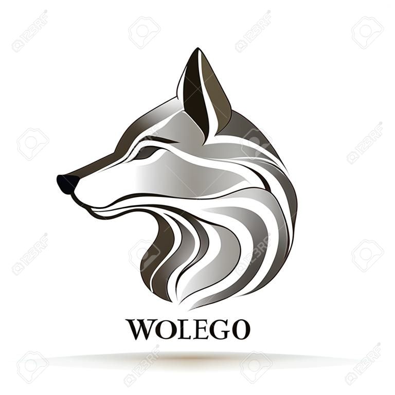 Vector wolf hoofd logo voor uw ontwerp