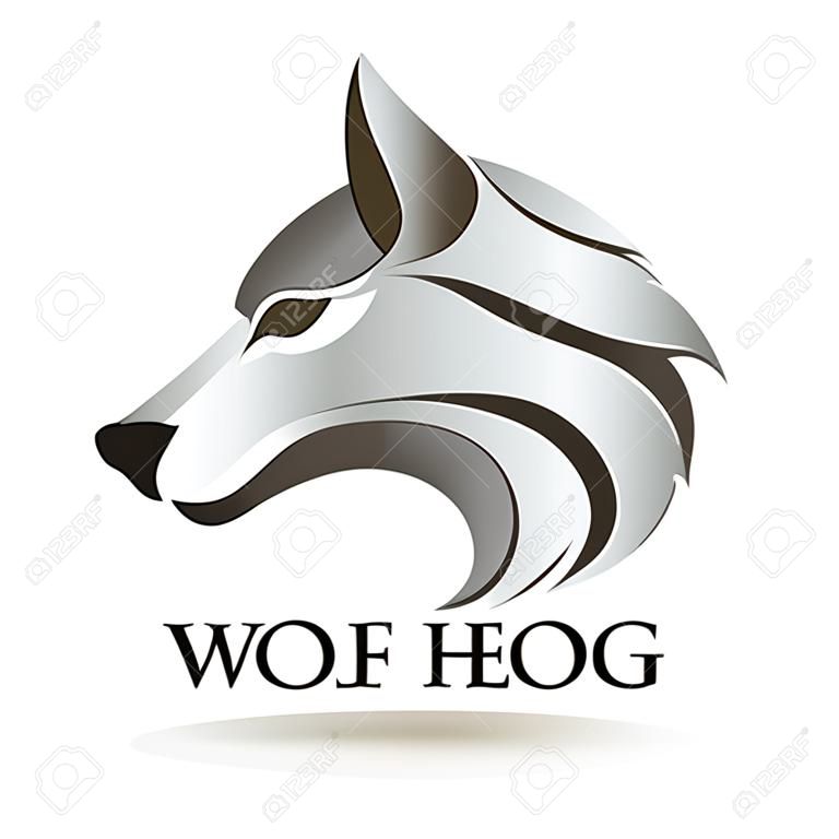 Vector wolf hoofd logo voor uw ontwerp