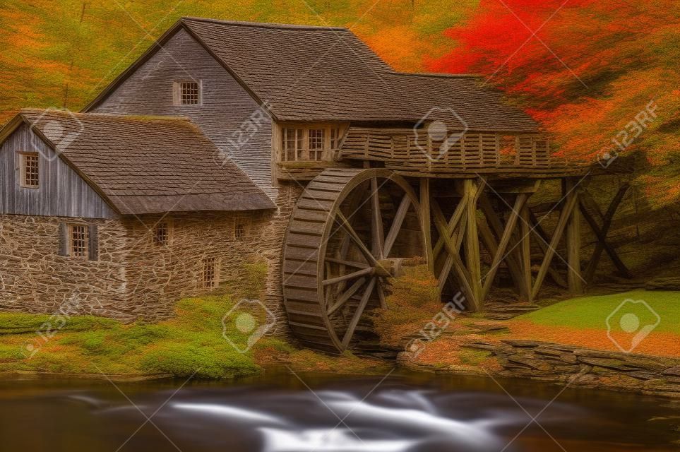 Virginia's Mabry Mill on the Blue Ridge Parkway in the Autumn season