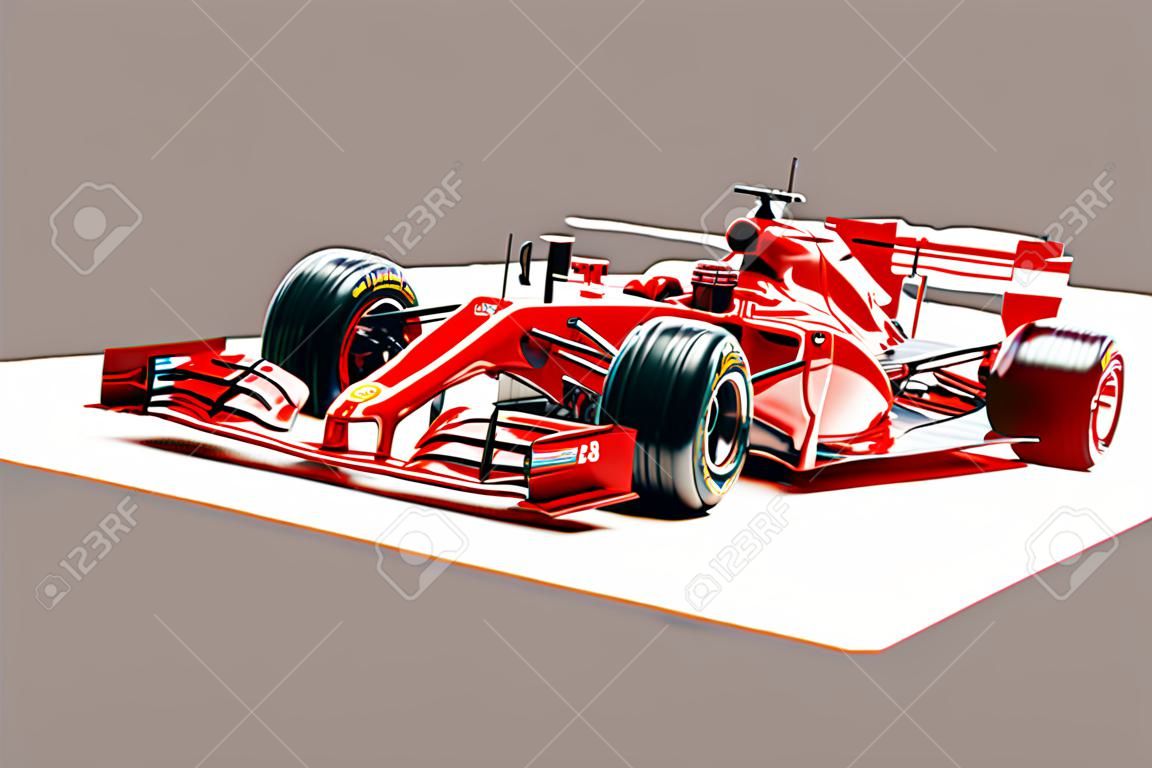 3D F1 Rennwagen rendern