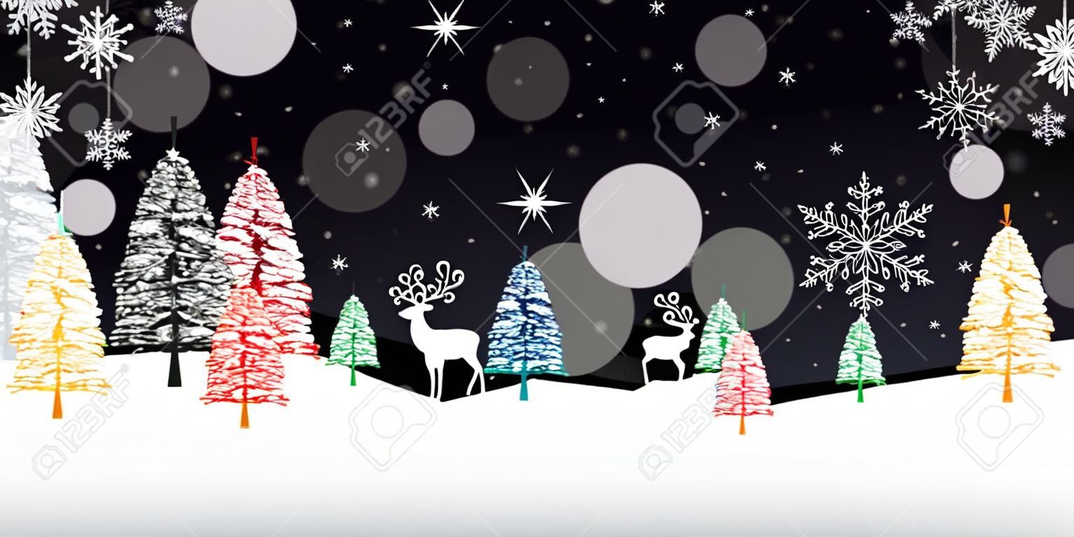 Christmas Winter Frame - Illustration. Vector illustration of Christmas Winter Background.