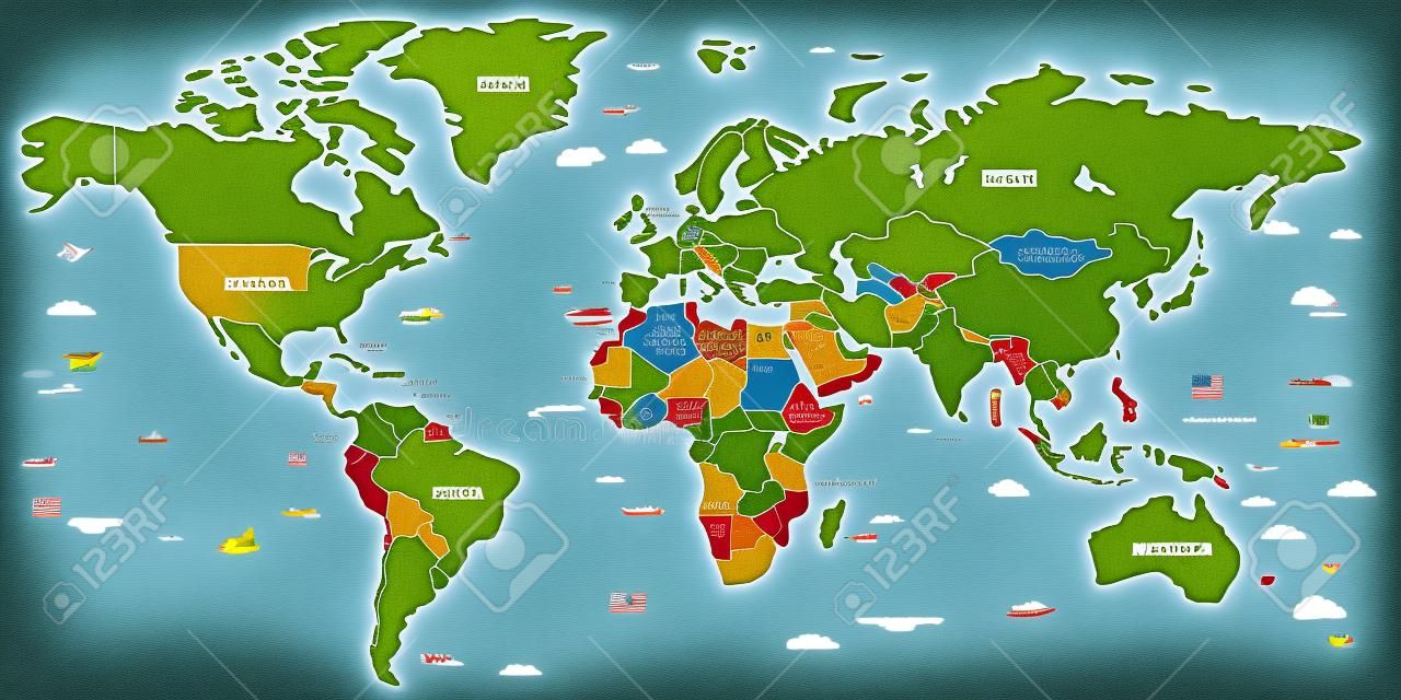 World map - highly detailed vector illustration.