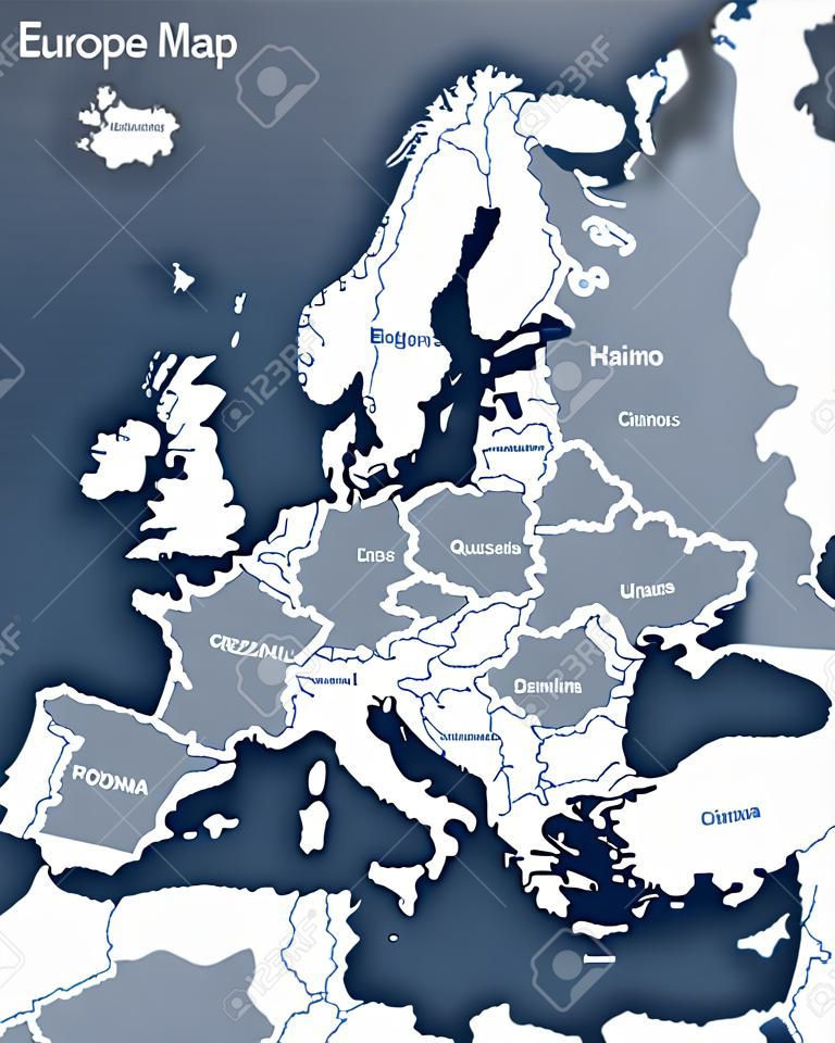 Europe Map - Detailed Vector Illustration