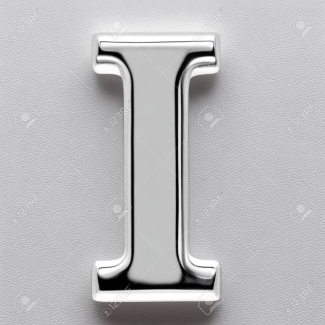 Alphabet from silver. isolated on white.