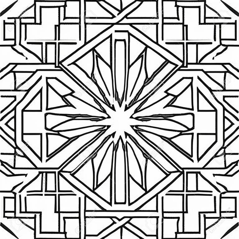 Marokkaanse patroon, het? is een vector, gebruikt in architectonisch ontwerp, voor achtergronden, textiel, textuur voor 3D-objecten en meer...