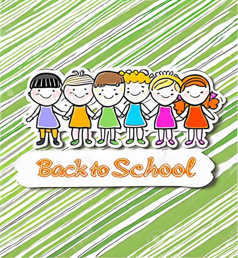 group of kids, back to school