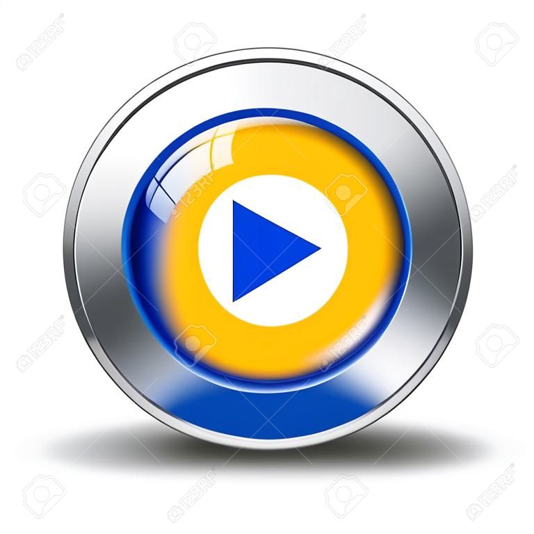 Bekijk video of film nu online pictogram of knop. Speel multi media en beginnen met kijken