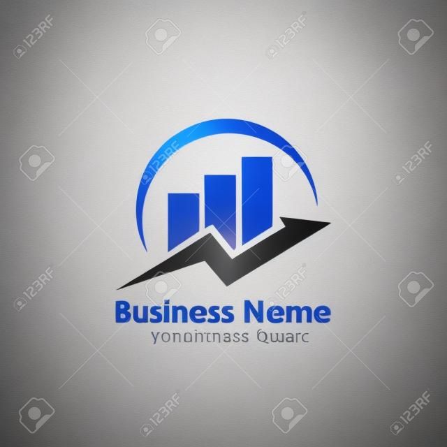 modèle de conception de logo de finance et de marketing d'entreprise