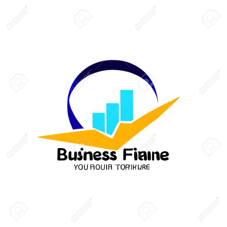 modèle de conception de logo de finance et de marketing d'entreprise