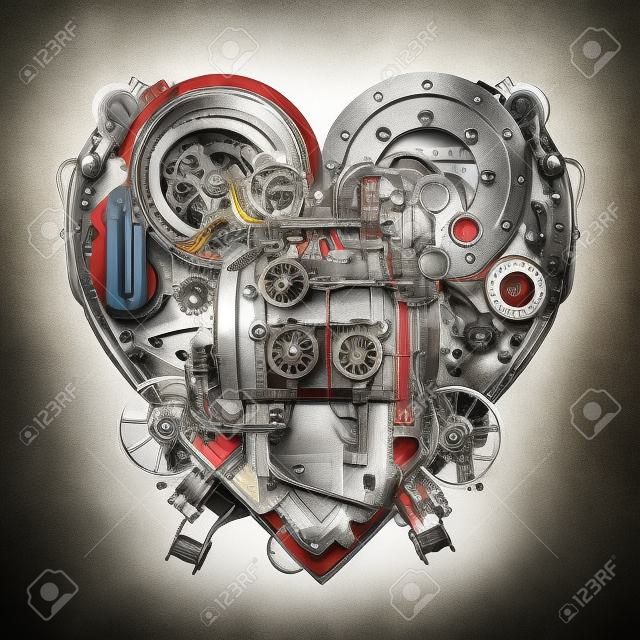 Um coração tecnicamente mecânico no trabalho duro