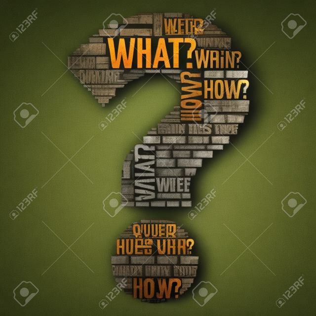 Question mark, Question words concept