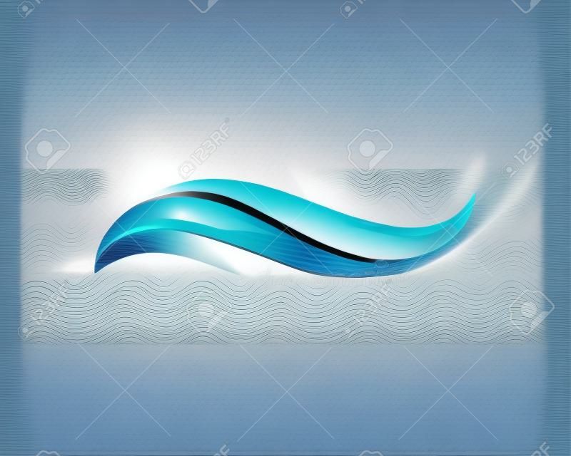 Fala wody logo wektor ikona ilustracja projekt