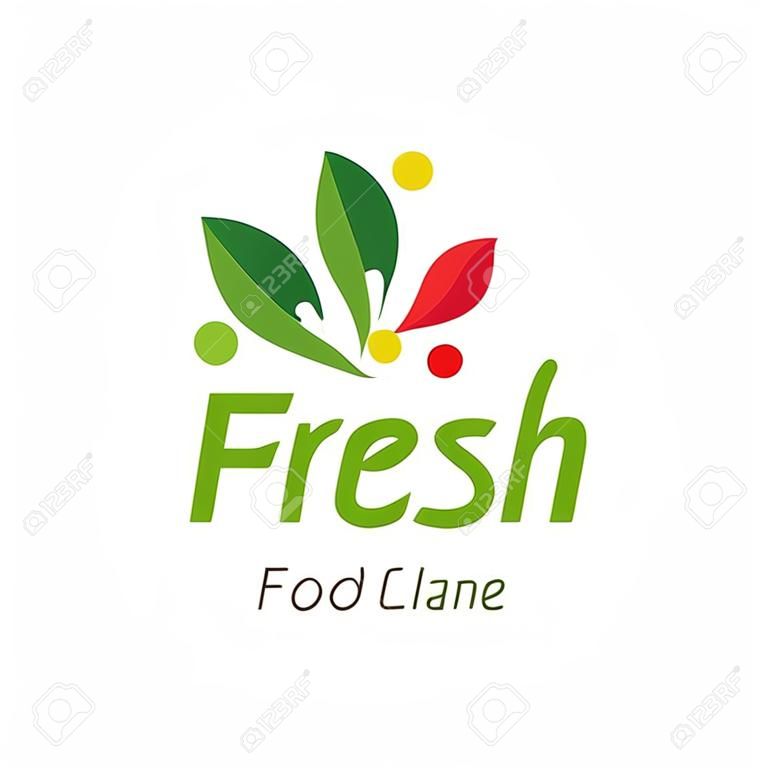Logobilder für frische Lebensmittel, Illustrationsdesign