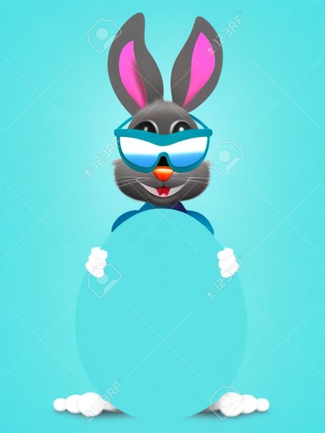 Conejo de Pascua con gafas de sol