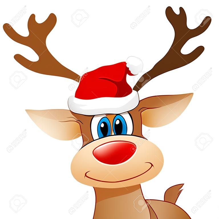 馴鹿與聖誕老人的帽子