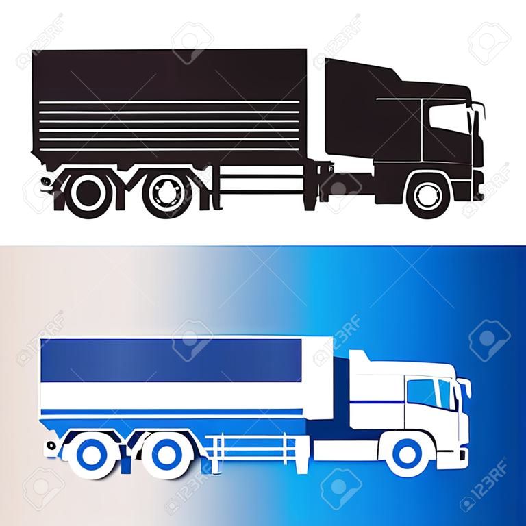 detailed trucks silhouette