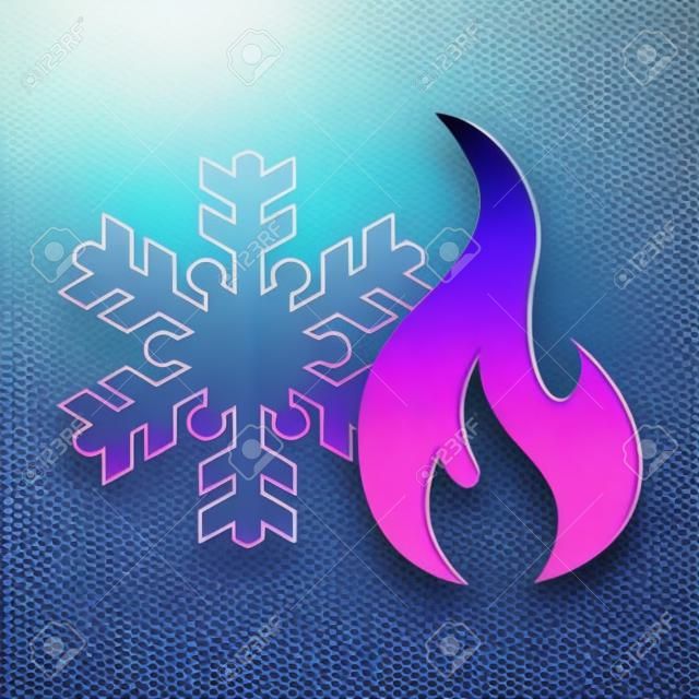 riscaldamento e raffreddamento - design del logo