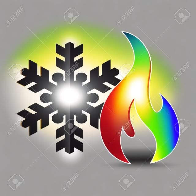 Heizen und Kühlen - Logo-Design