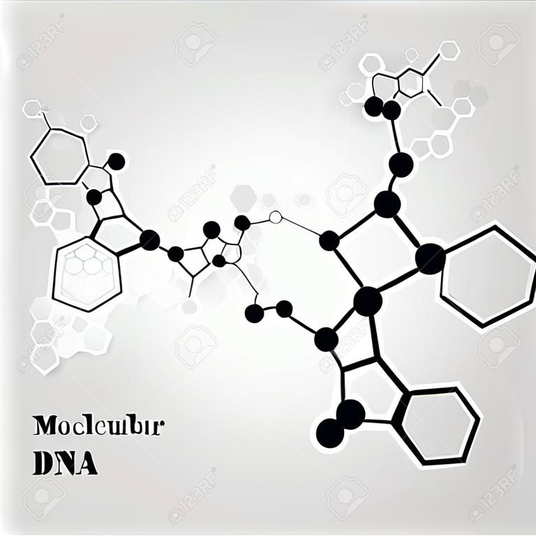 Özet moleküler DNA yapısı arka plan, vektör çizim